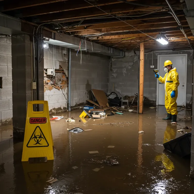 Flooded Basement Electrical Hazard in Williston, FL Property